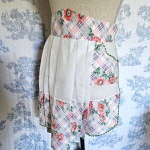 Vintage Apron Pleat Front Cotton